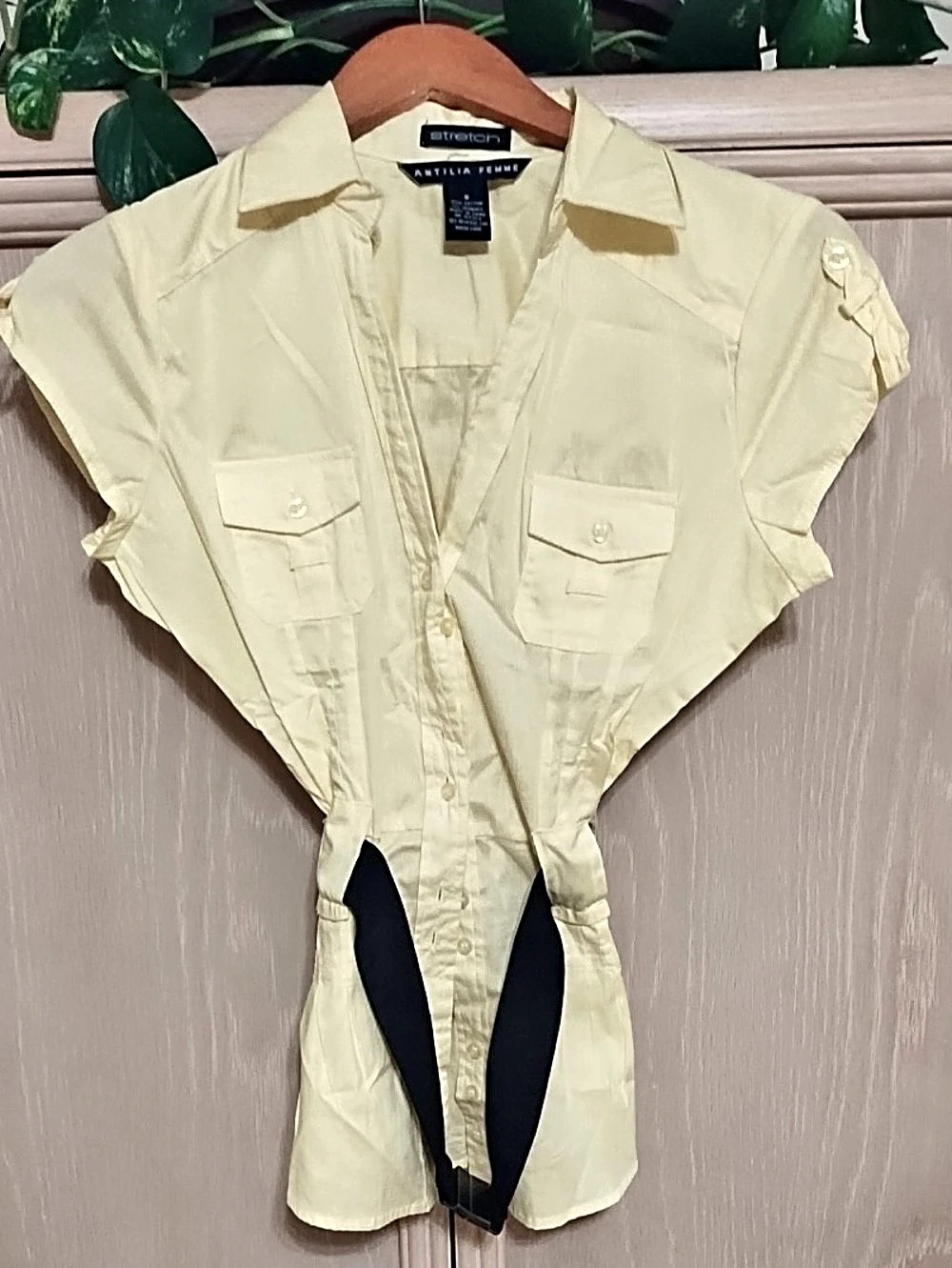 Anthropologie Utility Romper in Yellow